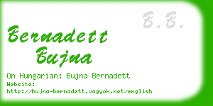 bernadett bujna business card